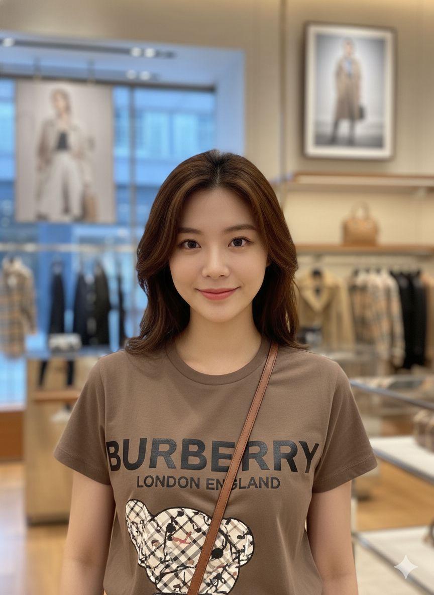Burberry Beige designer-inspired ladies polo tee
