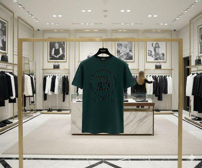 Balmain Paris green premium cotton crop top for women
