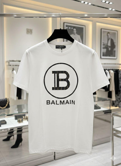 Balmain Paris white premium cotton crop top for women
