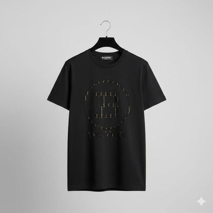 Balmain Paris black premium cotton crop top for women
