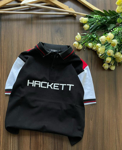 Hackett Kids Premium Cotton Matty Polo in Black
