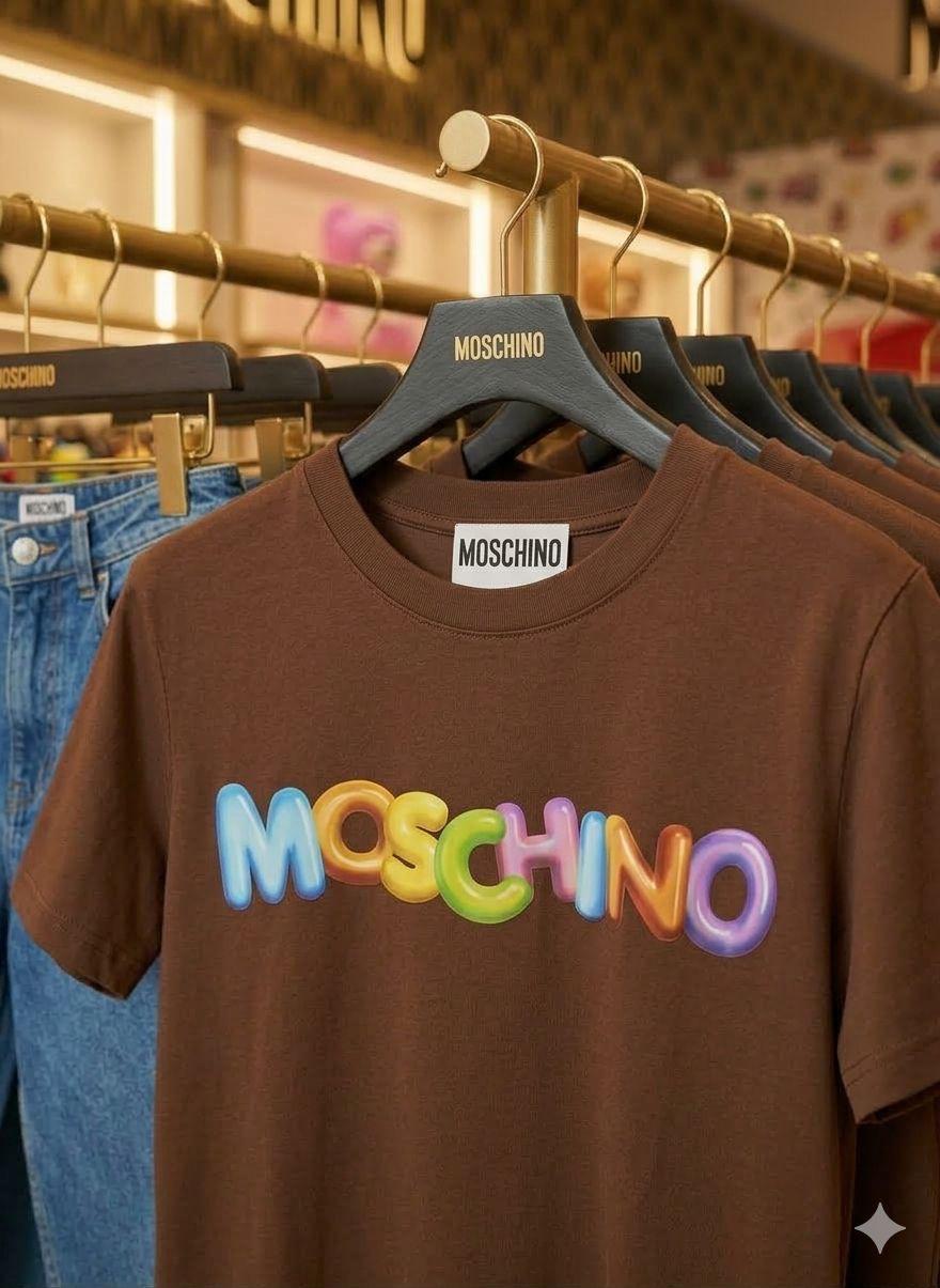 Women's Moschino brown regular fit luxury T-shirt
