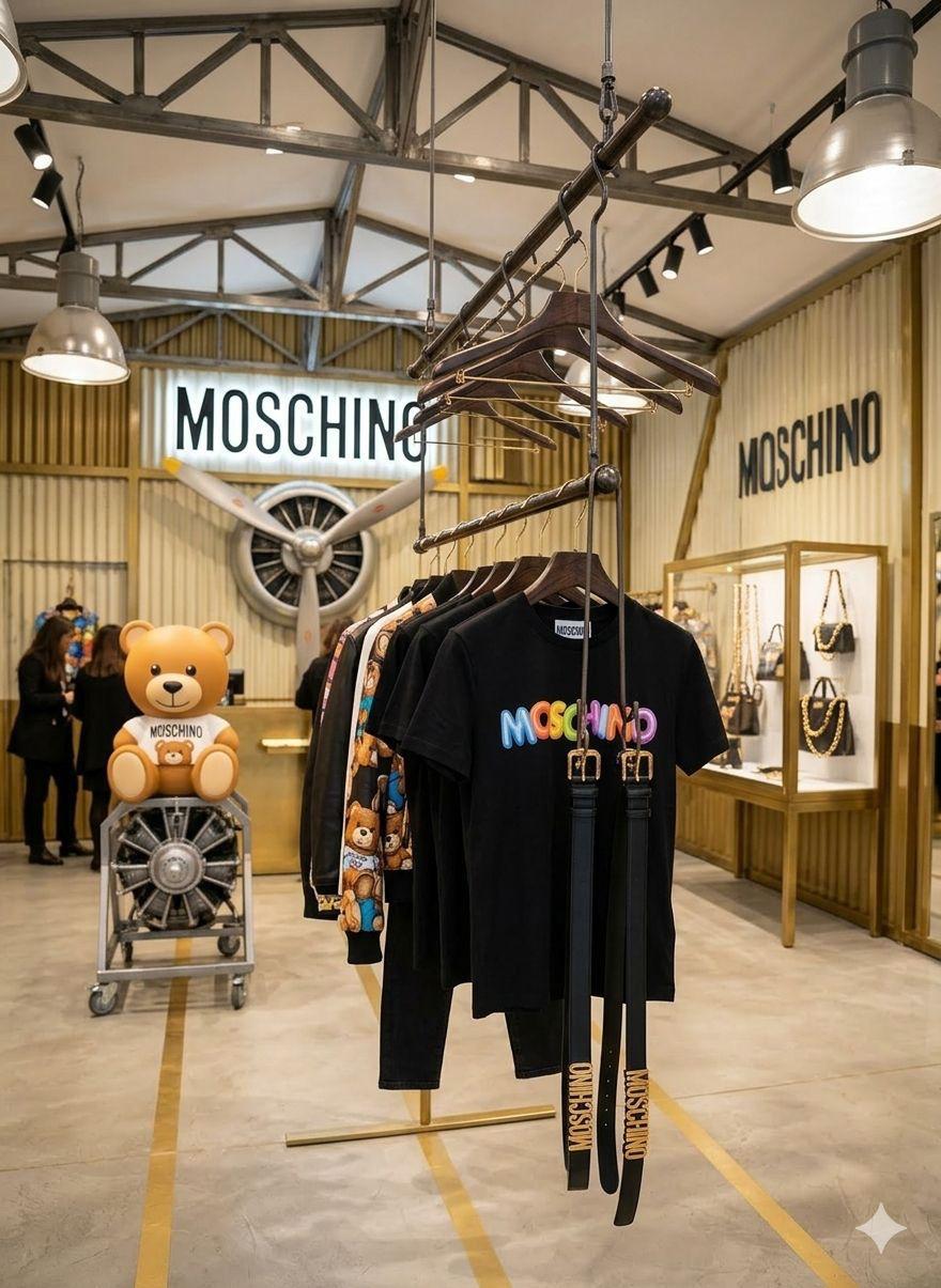 Women's Moschino black regular fit luxury T-shirt
