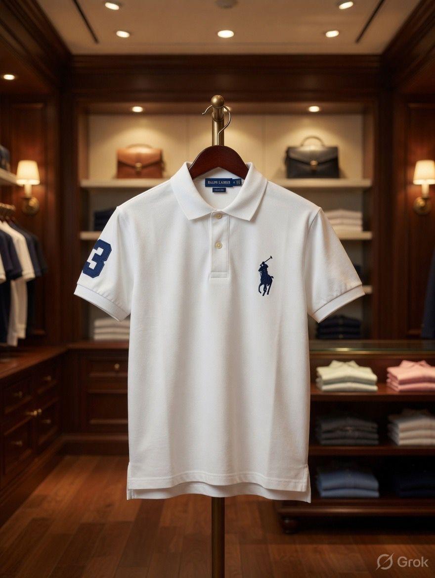 Ralph Lauren Kids Regular Fit Embroidered Polo in White
