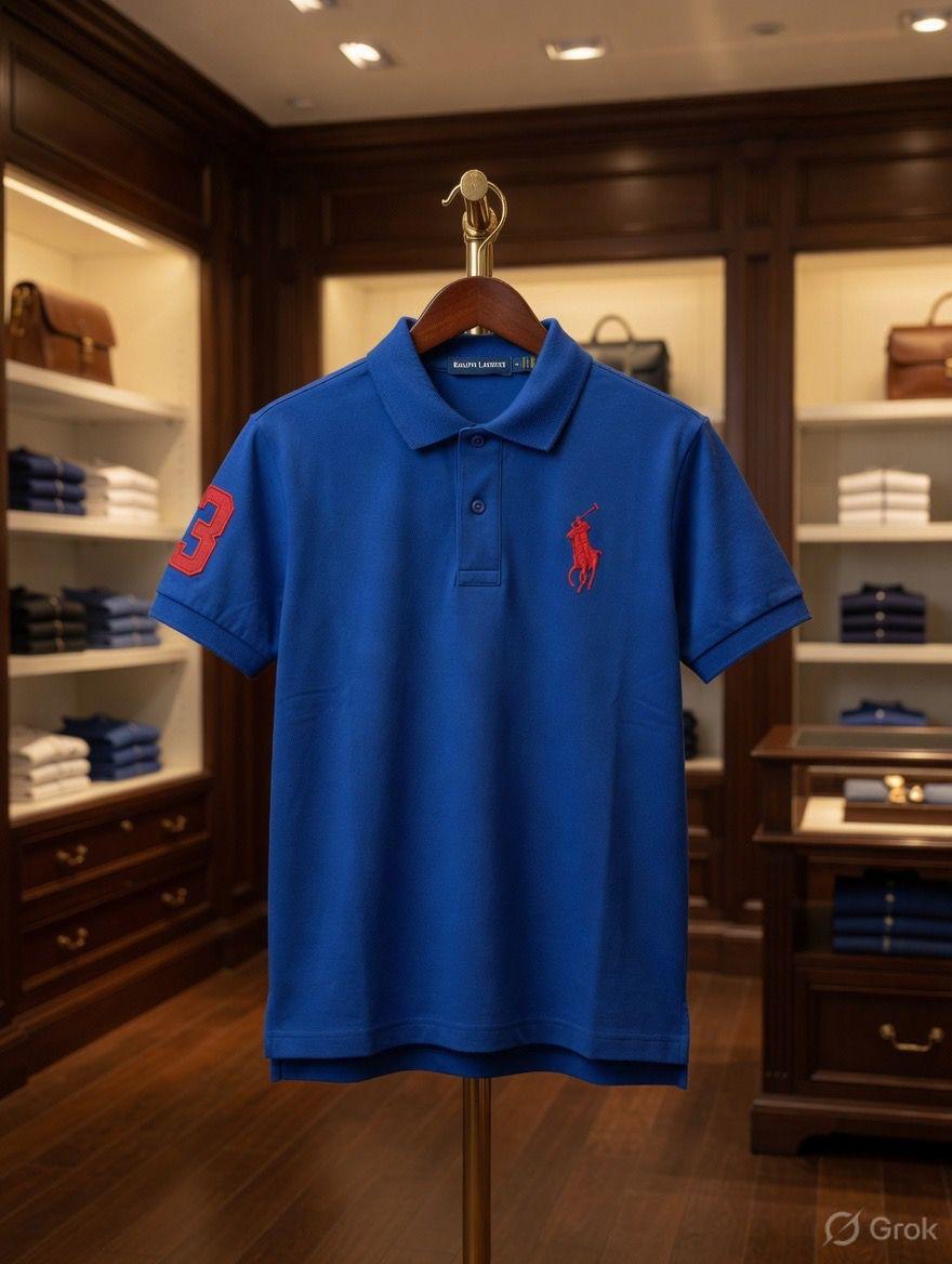 Ralph Lauren Kids Regular Fit Embroidered Polo in Blue
