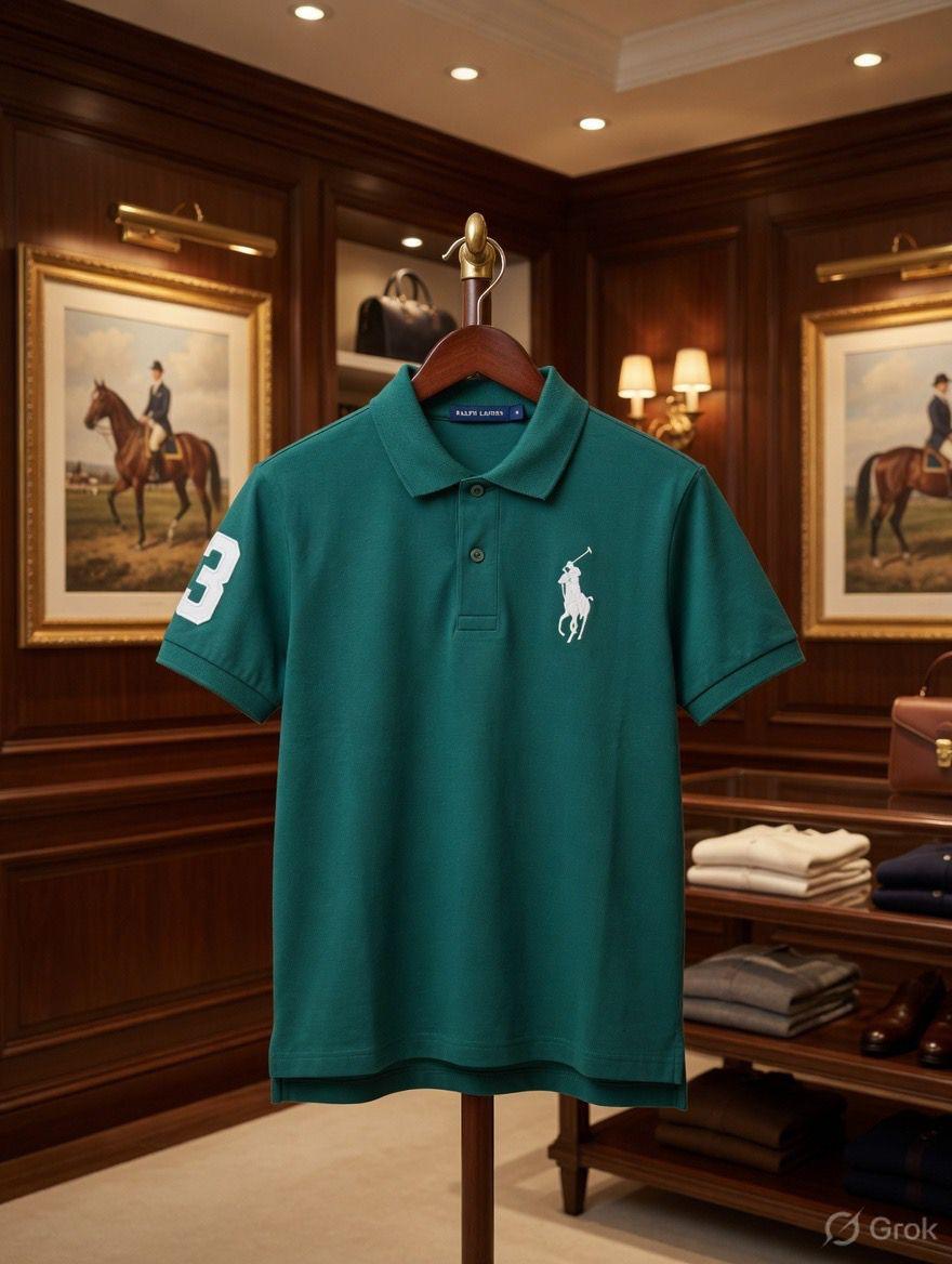 Ralph Lauren Kids Regular Fit Embroidered Polo in Teal Blue
