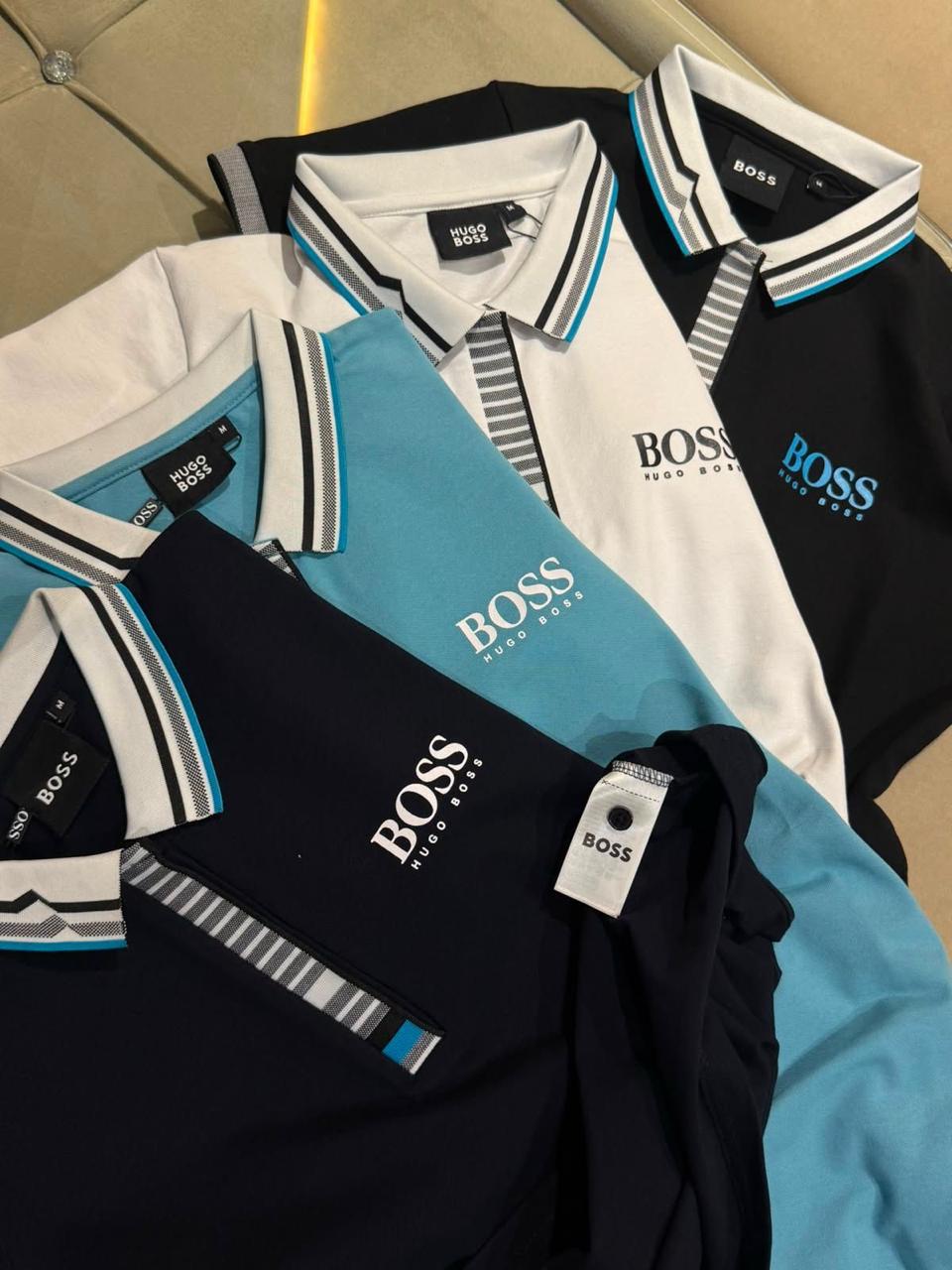 Hugo Boss Turkey cotton dobby Lycra polo T-shirts in multiple colours
