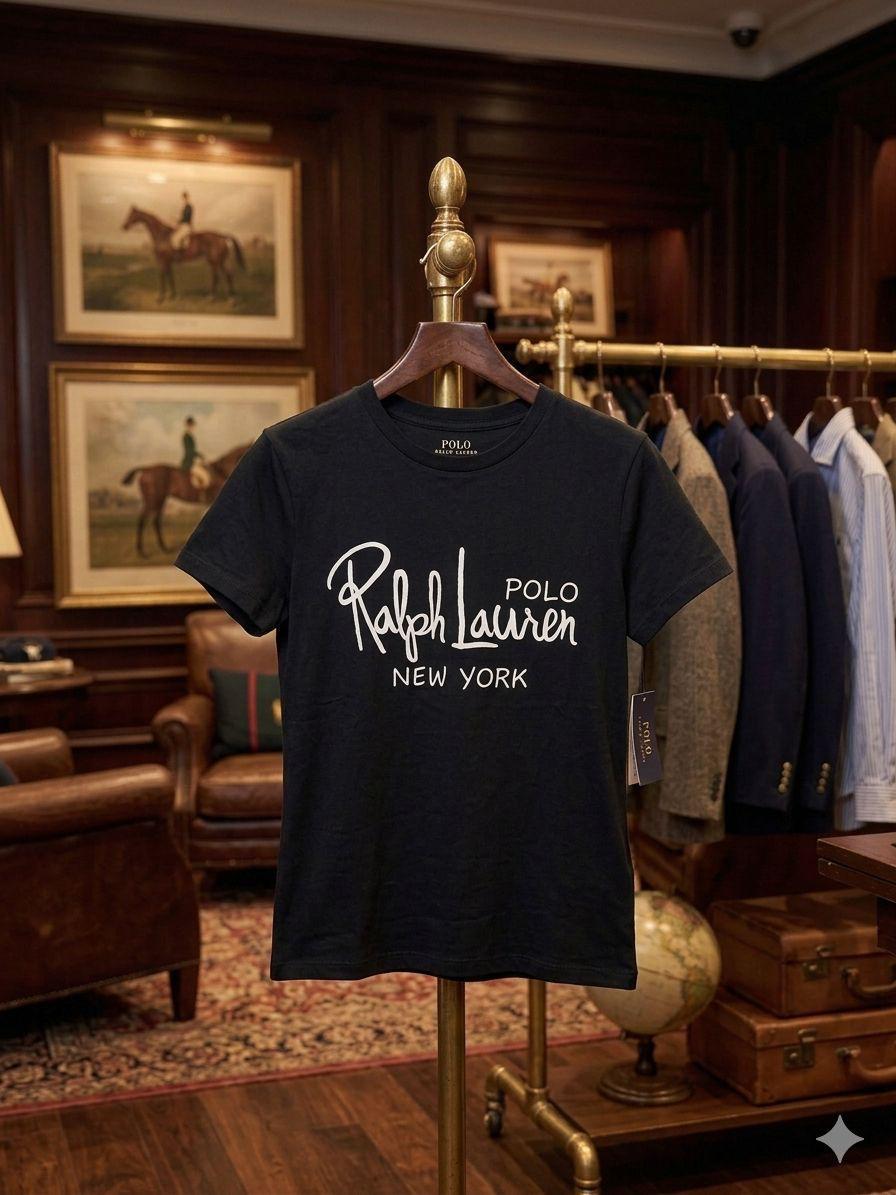 Ralph Lauren black designer-inspired ladies casual tee
