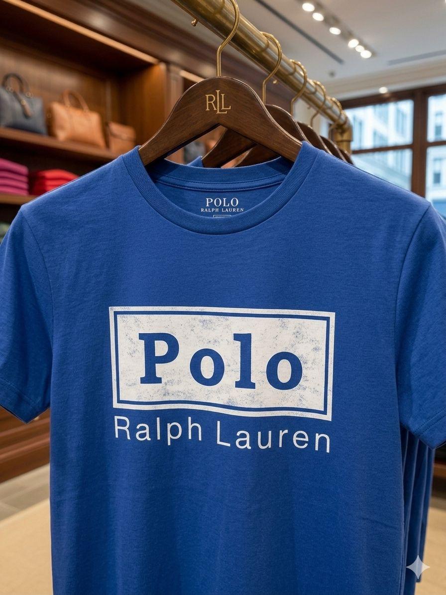 Women's Ralph Lauren blue regular fit cotton T-shirt
