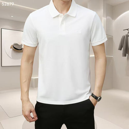 Loewe white regular fit polo t-shirt with embroidered logo

