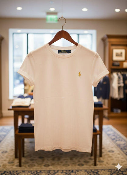 Armani cream premium cotton peach fabric T-shirt for women

