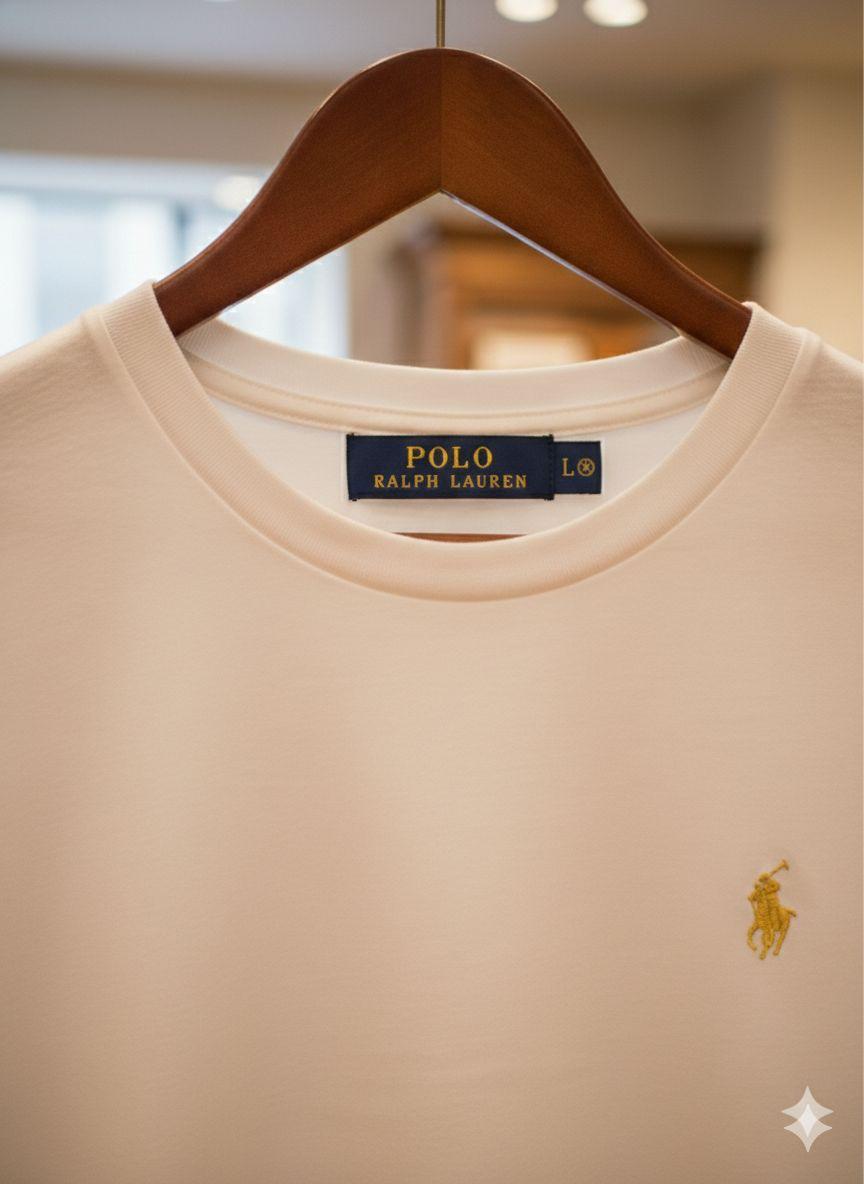 Women's Armani cream regular fit cotton T-shirt
