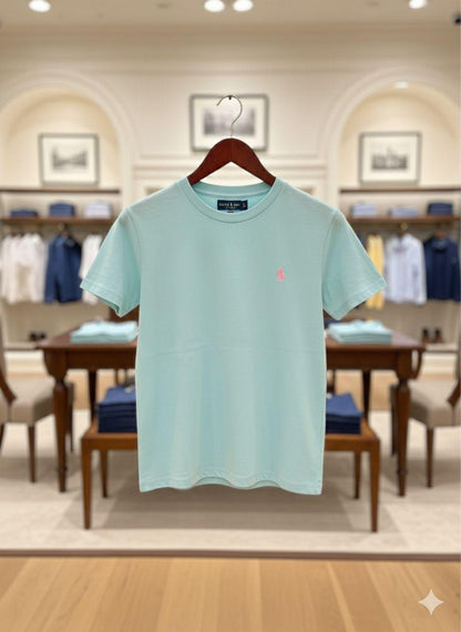 Armani Inspired Premium Cotton Peach Fabric T-Shirt for Women FASHION MYST