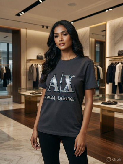 Premium Armani grey casual T-shirt for women

