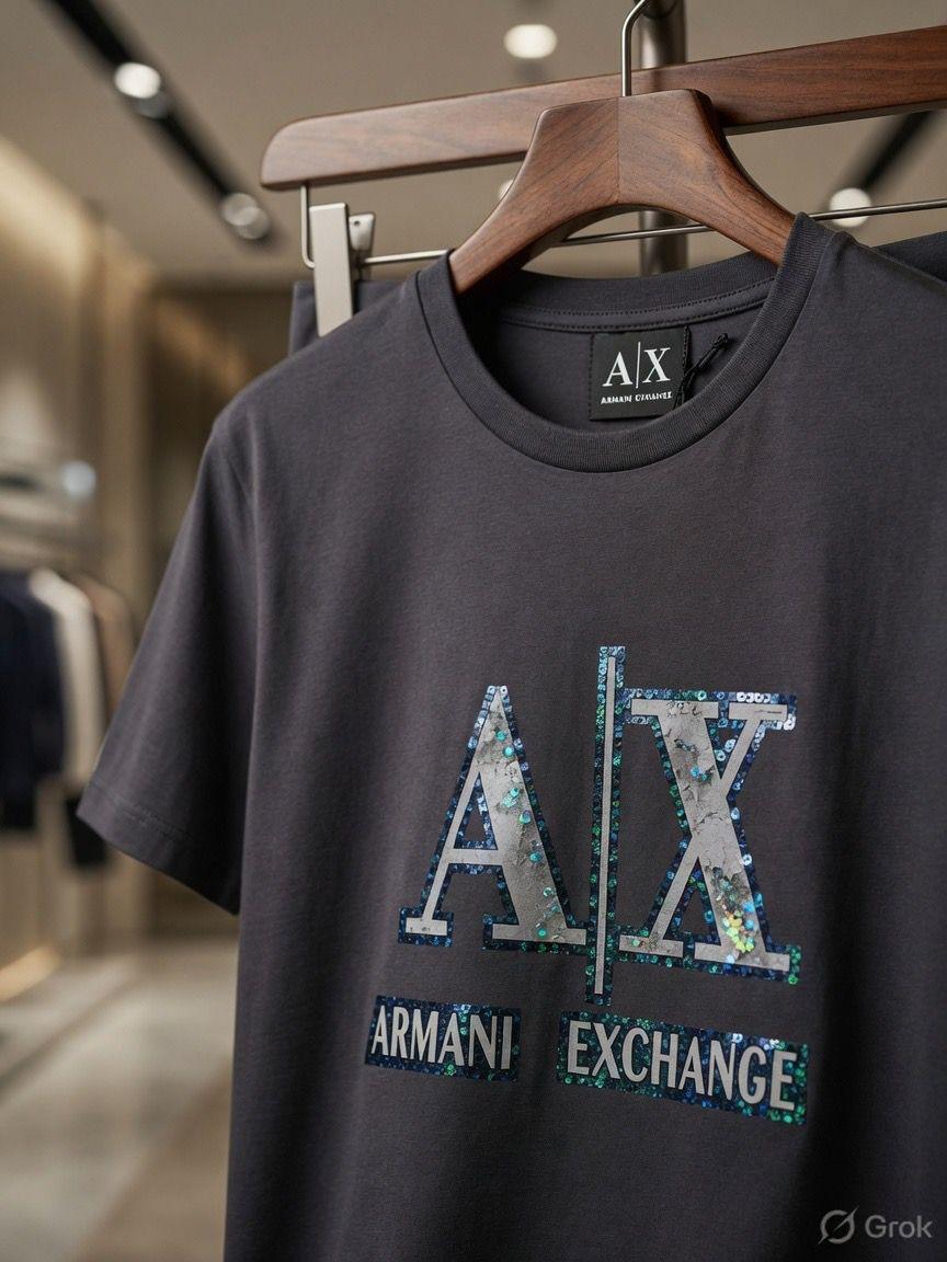 Women's Armani grey regular fit designer T-shirt
