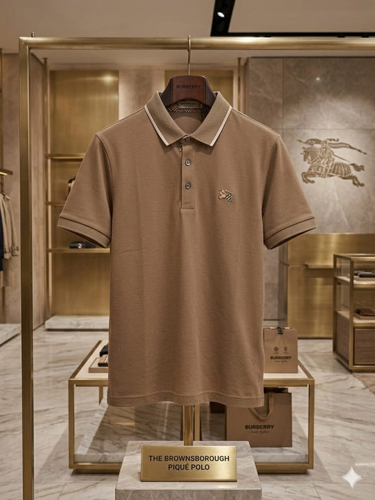 Burberry beige men's polo t shirt premium men's polo shirt