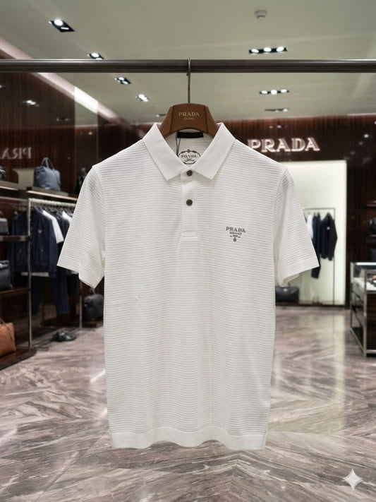 Prada white men's polo t shirt premium men's polo shirt
