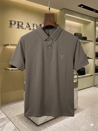 Prada beige men's polo t shirt premium men's polo shirt
