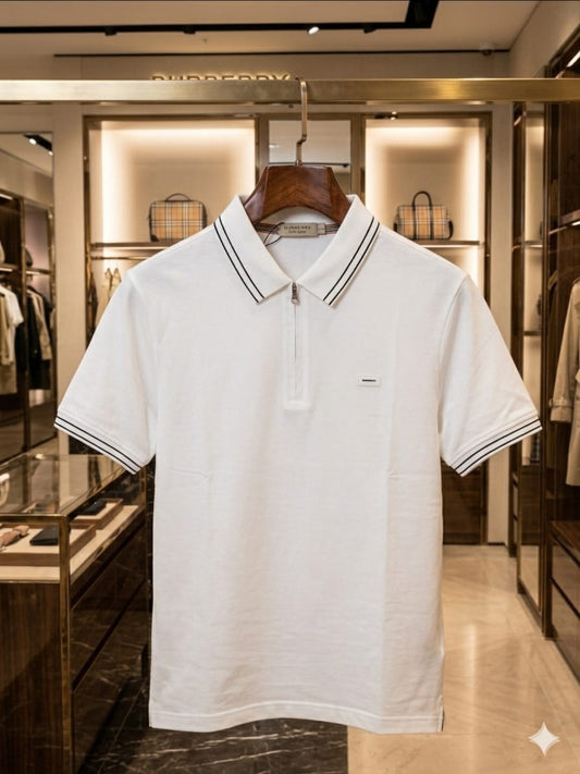 Burberry white men's polo t shirt premium men's polo shirt