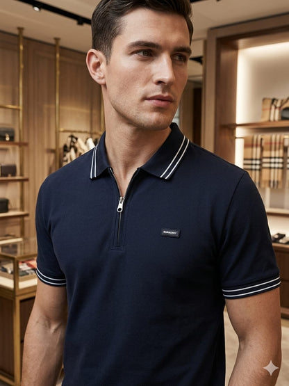 Burberry navy blue men's clothing premium polo shirt