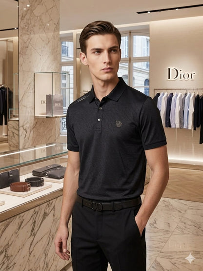 Dior black men's clothing premium polo shirt
