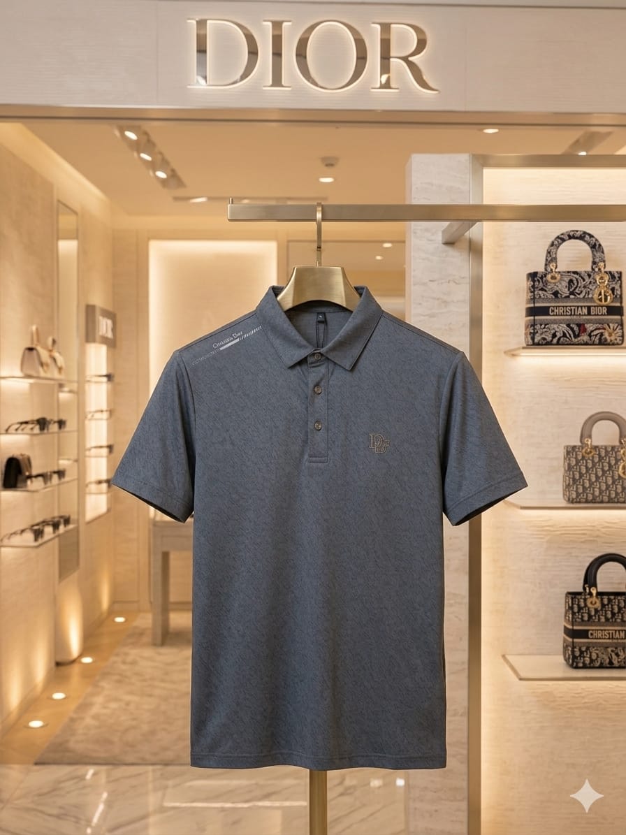 Dior grey men's polo t shirt premium men's polo shirt