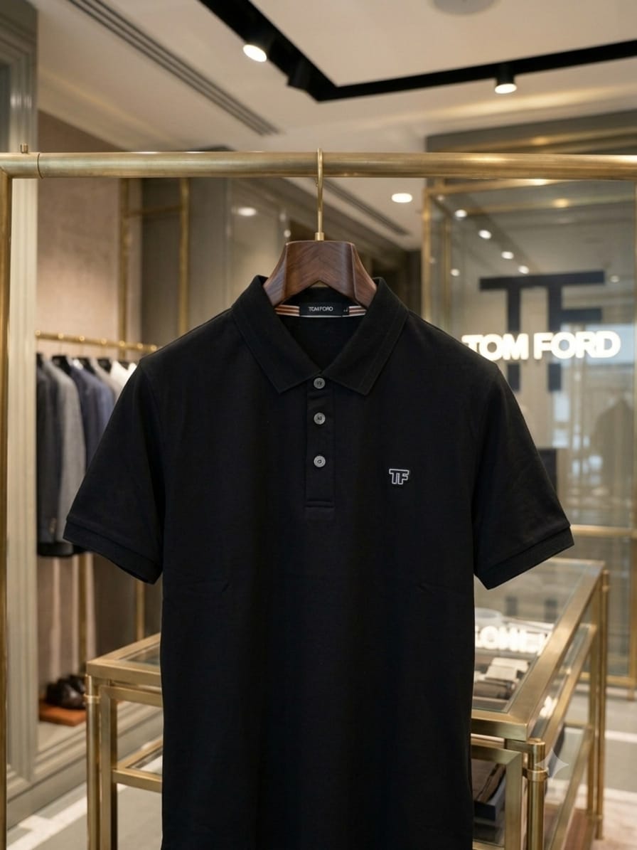 Tom Ford black men's polo t shirt premium men's polo shirt