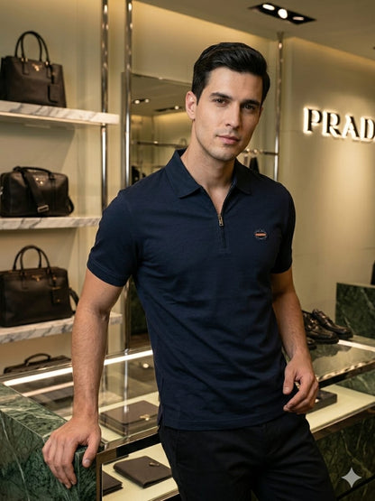 Prada navy blue men's clothing premium polo t shirt