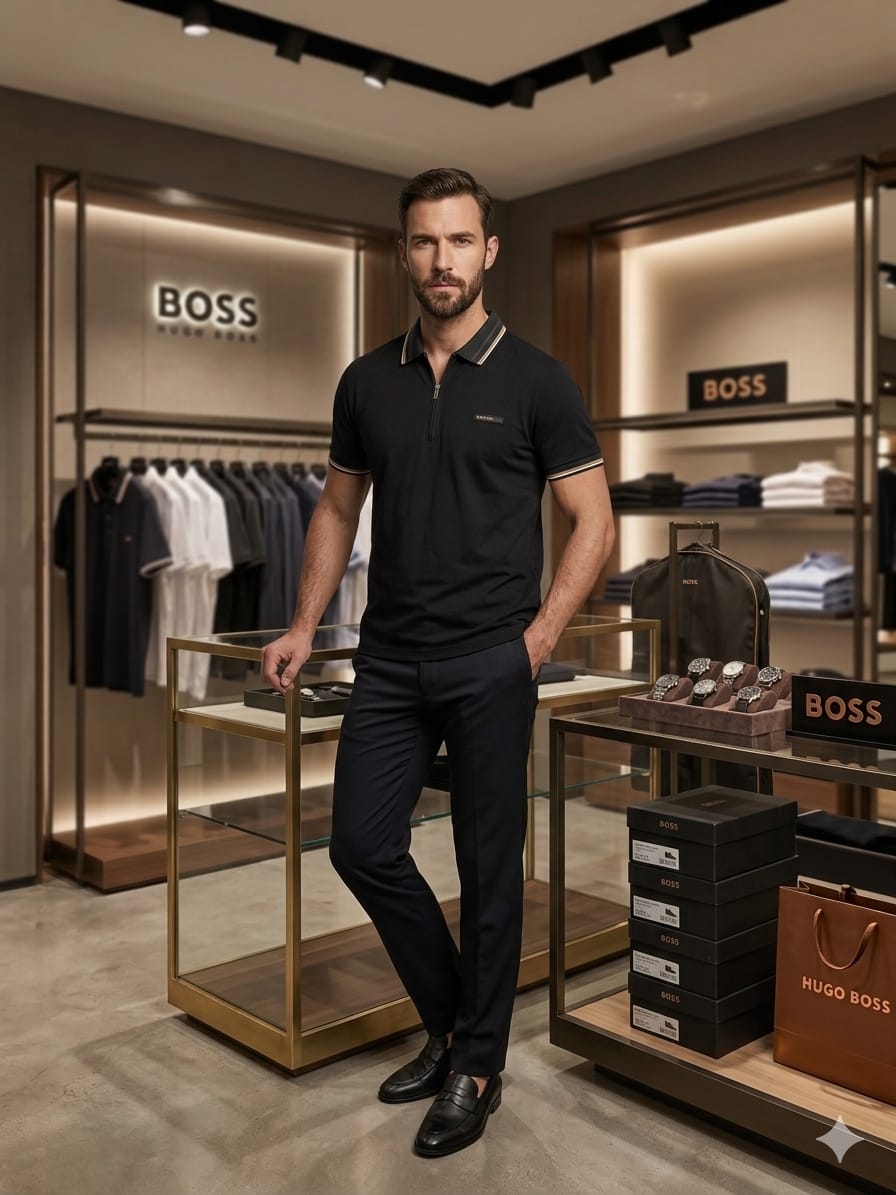 BOSS black men's clothing premium polo shirt
