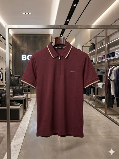 BOSS wine men's polo t shirt premium men's polo shirt