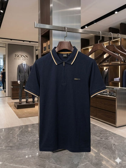 BOSS navy men's polo t shirt premium men's polo shirt
