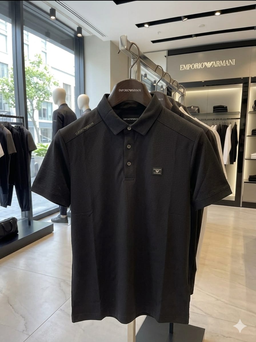 Armani black men's polo t shirt premium men's polo shirt