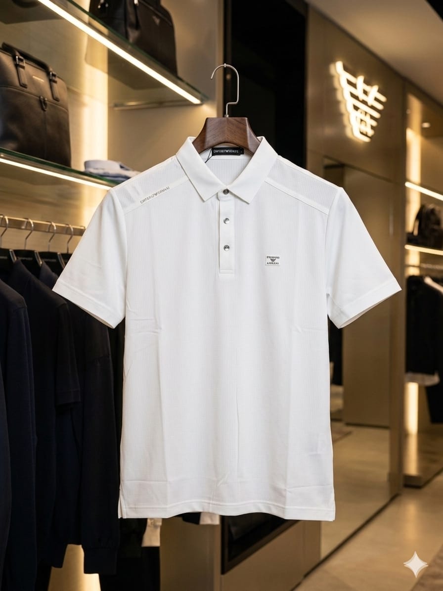 Armani white men's polo t shirt premium men's polo shirt