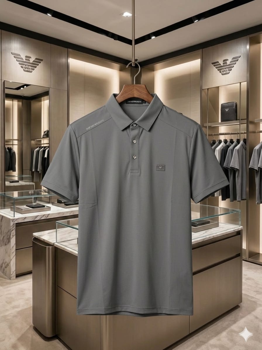 Armani grey men's polo t shirt premium men's polo shirt