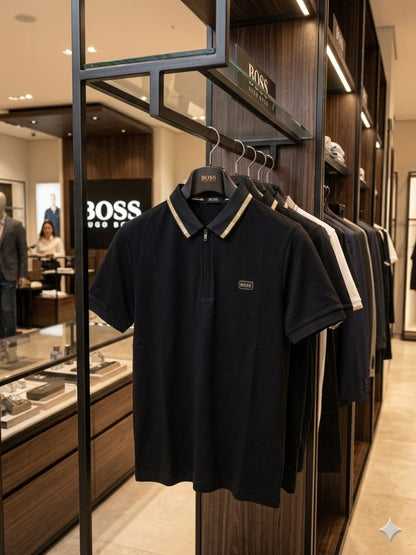 BOSS black men's polo t shirt premium men's polo shirt