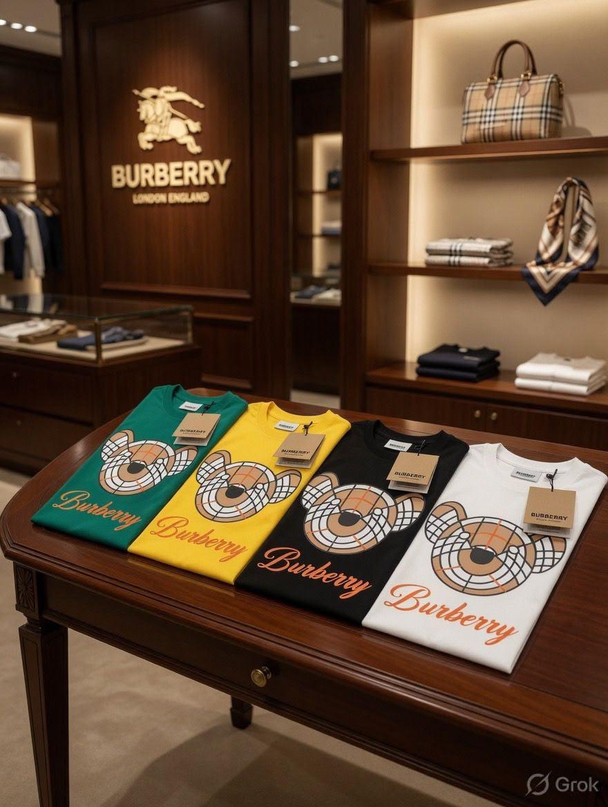 Burberry Kids Crew Neck Tees – All 4 Colour Variants
