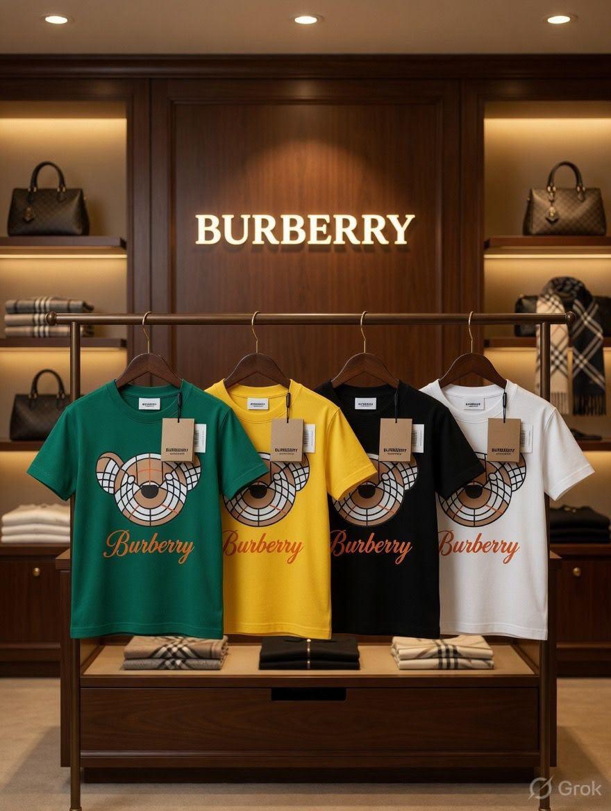 Burberry Kids Tees Collection – White, Teal Blue, Black & Yellow
