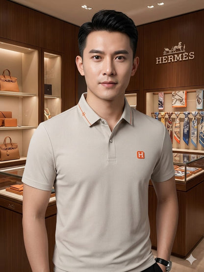 HERMES 2026 premium beige polo tee fashion wear