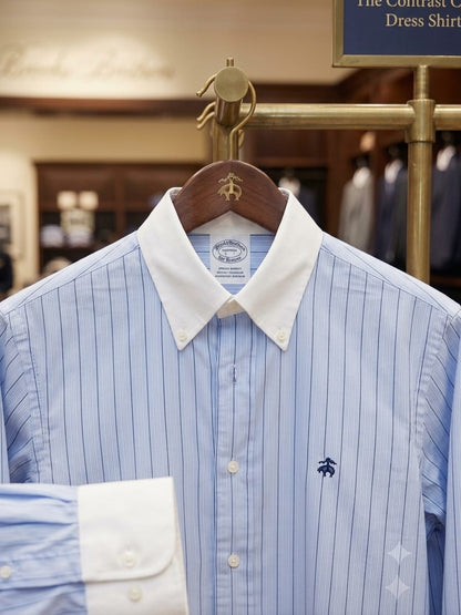 Premium Brooks Brothers sky blue full sleeve Oxford cotton shirt
