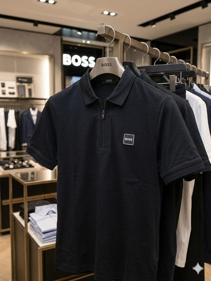 BOSS 2026 black polo tee regular fit product view