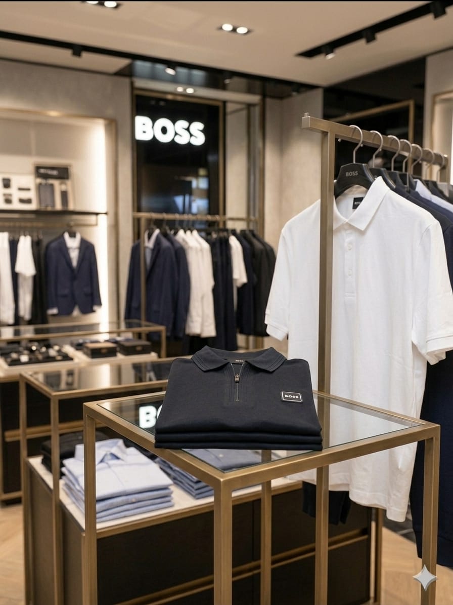 BOSS 2026 premium black polo tee product image