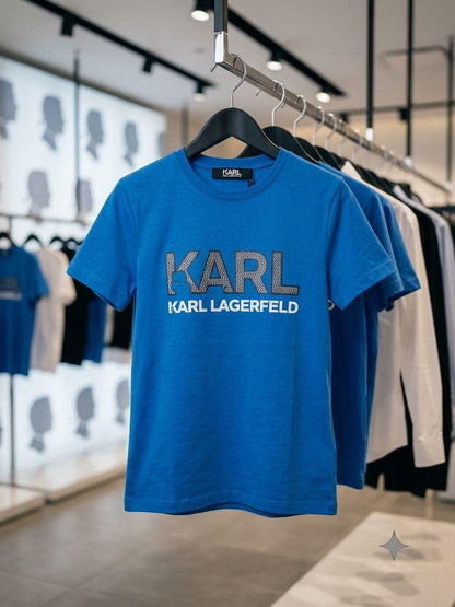 Karl Lagerfeld blue premium Lycra T-shirt for women
