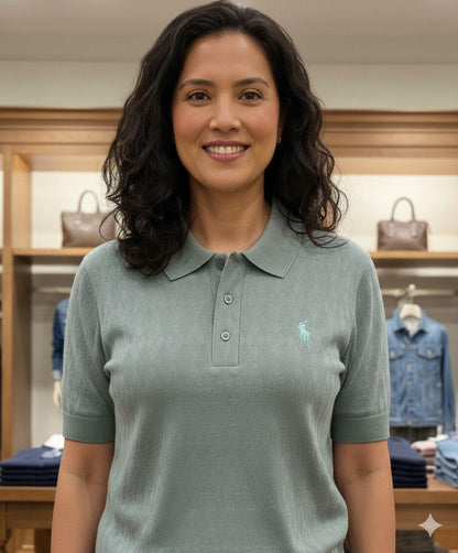 Ralph Lauren teal Green regular fit ladies polo T-shirt
