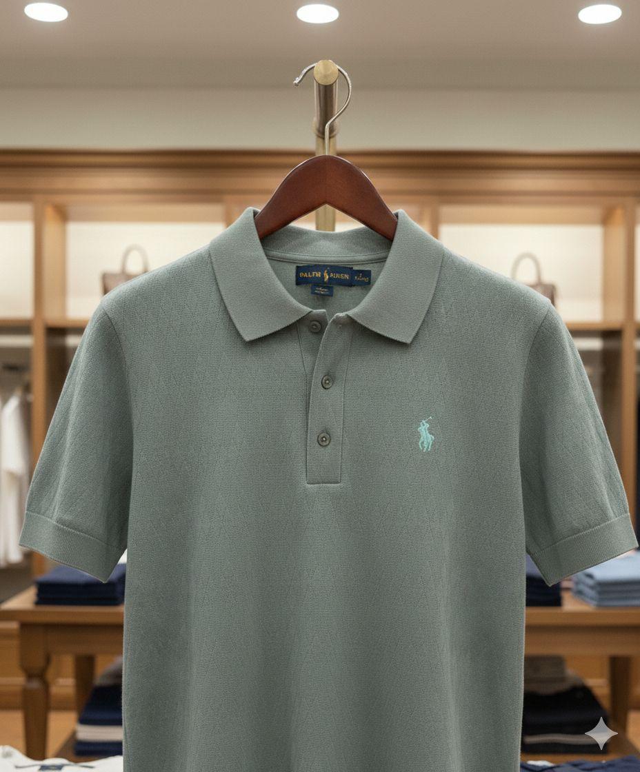 Women's Ralph Lauren teal Green Turkey cotton polo tee

