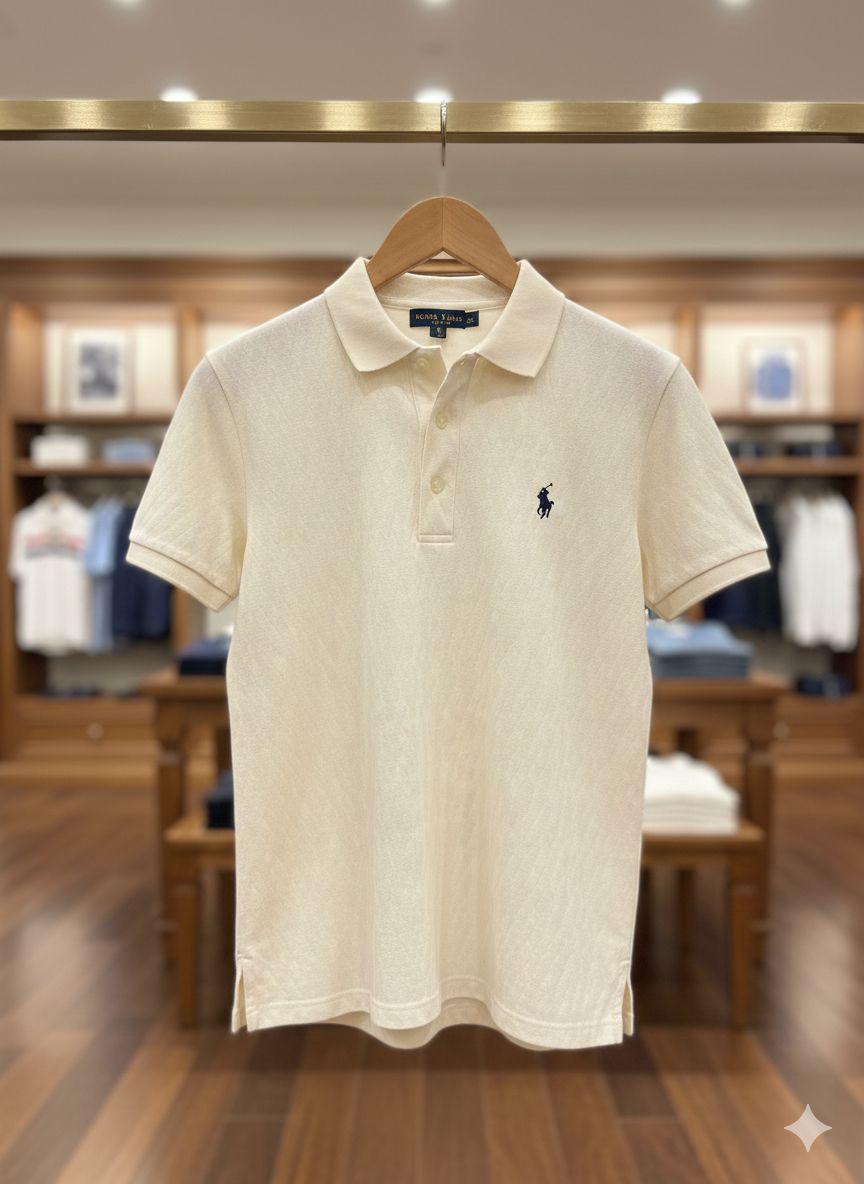 Ralph Lauren cream premium women's polo T-shirt
