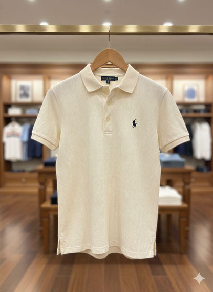 Ralph Lauren cream premium women's polo T-shirt
