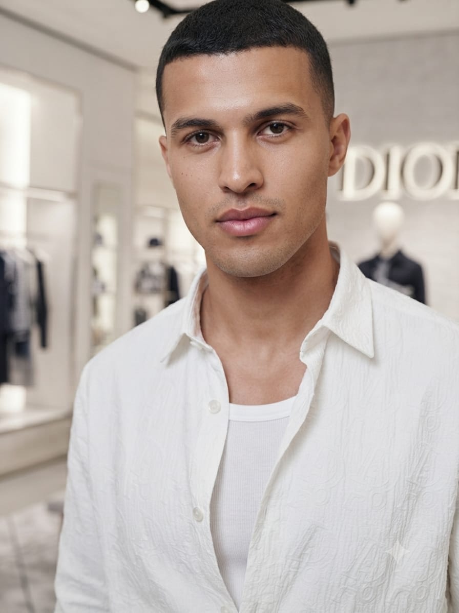 Luxury Dior white regular fit Crush cotton shirt for business casual and smart casual styling
