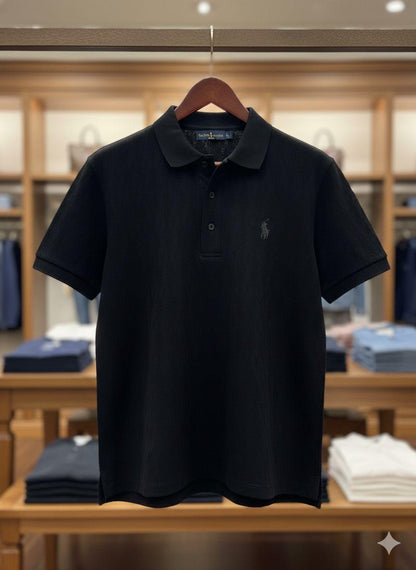 Ralph Lauren black premium women's polo T-shirt
