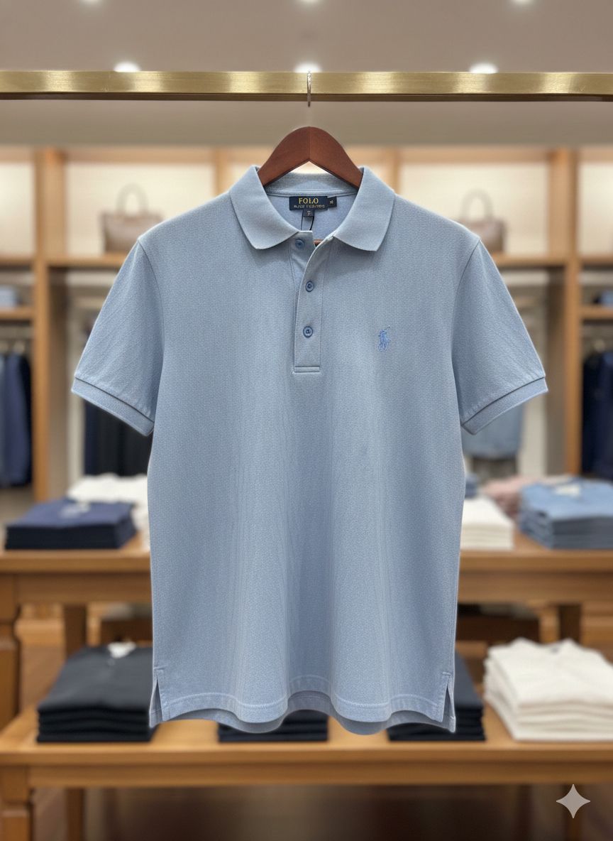 Ralph Lauren sky blue premium women's polo T-shirt
