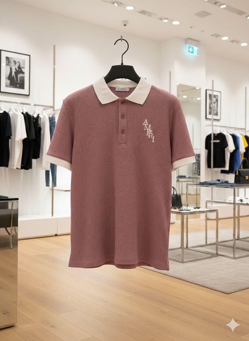 Amiri lilac premium women's polo T-shirt
